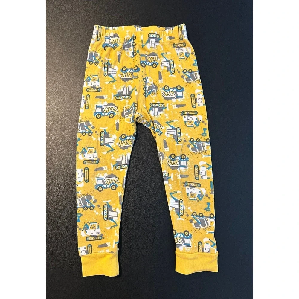 Old Navy Toddler Boys Yellow Construction Truck Cotton Pajama Pants 3T 1507